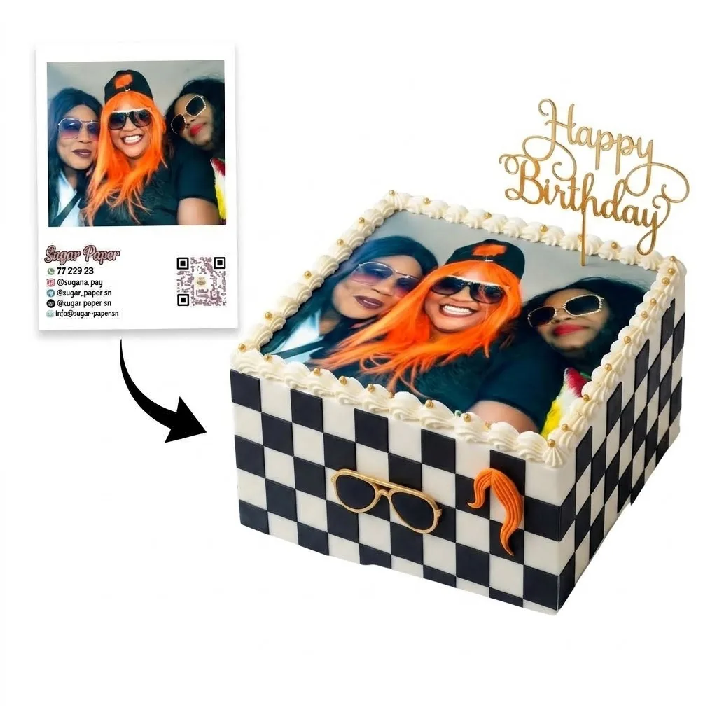 Photo Impression Comestible Personnalisée avec Photo et Texte (A4 et A3)
