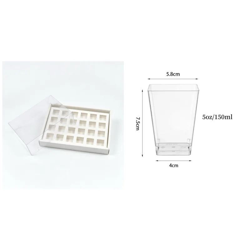 Ensemble Boîte et pot à Verrine de 24 cavités